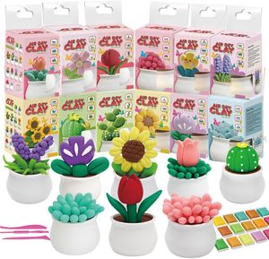 Kit de Arcilla Seca al Aire para Niños, 12 Temas de Plantas y 12 Colores, Set de Arcilla para Modelar con Herramientas, Juguetes de Arte y Manualidades STEM No Tóxicos - Product Image 2