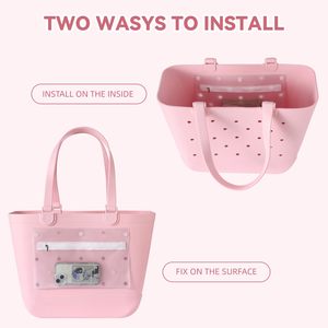 Waterproof Clear Zipper Pouches Insert Compatible with Simple Modern Bag Large/Extra Large <b>Accessories</b> for Rubber <b>Beach</b> Bag - Product Image 4