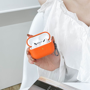 Étui pour écouteurs en cuir PU à motif litchi, tendance, avec coque rigide en PC antichoc pour <span class=keywords><strong>Airpods</strong></span> 1 2 3 <span class=keywords><strong>Airpods</strong></span> <span class=keywords><strong>Pro</strong></span> 1 2 3 - Product Image 4