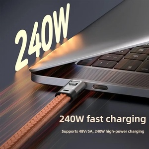 <span class=keywords><strong>สาย</strong></span>ชาร์จเร็ว 2-in-1 240W <span class=keywords><strong>สาย</strong></span>ถักหนังแท้ ป้องกันการเสียสลาย พร้อมสายคล้องคอ แบบ Type-<span class=keywords><strong>C</strong></span> USB สำหรับโทรศัพท์มือถือ IOS และ Android - Product Image 2