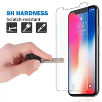 Protection d'écran en verre trempé 9H de 0,3 mm pour iPhone 15 Pro Max 16 13 14 11 XR 7 8 Plus avec emballage de vente au détail en verre trempé