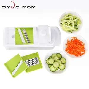 Grosir 12-in-1 pemotong dapur mandolin Manual multifungsi pemotong buah & sayuran pemotong bawang Dicer dan pemotong sayuran