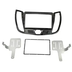 Double 2 Din Auto Radio Fascia Frame Voor Ford C-Max 2010 + Kuga 2013 + Escape 2012 + stereo Gps Dvd-speler Installeren Panel Gps Bezel