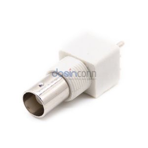 Conector BNC Hembra para Montaje en PCB, Recto, Blanco, PVC, <span class=keywords><strong>Balun</strong></span>, RF Coaxial, Accesorios para CCTV, Cable Jack - Product Image 2