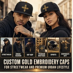Nuovo Cappellino Snapback da Uomo a 5 Pannelli con Taglio Laser, Logo 3D Oro Honey Cartel, Visiera Piatta, Fabbrica BSCI, MOQ Basso, Spedizione DDP - Product Image 2