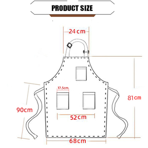 Tablier sans manches réglable en polyester et coton léger à rayures avec poches, durable pour la maison, la cuisine, les restaurants, la restauration rapide, les hôtels - Product Image 6
