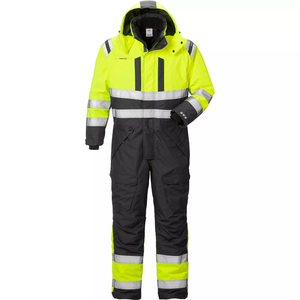 Hot Sale Orange / Black One Piece Hi Vis Freezer High Visibility <strong>Waterproof</strong> Quilted Winter Insulated <strong>Boiler</strong> <strong>Suit</strong> - Product Image 3