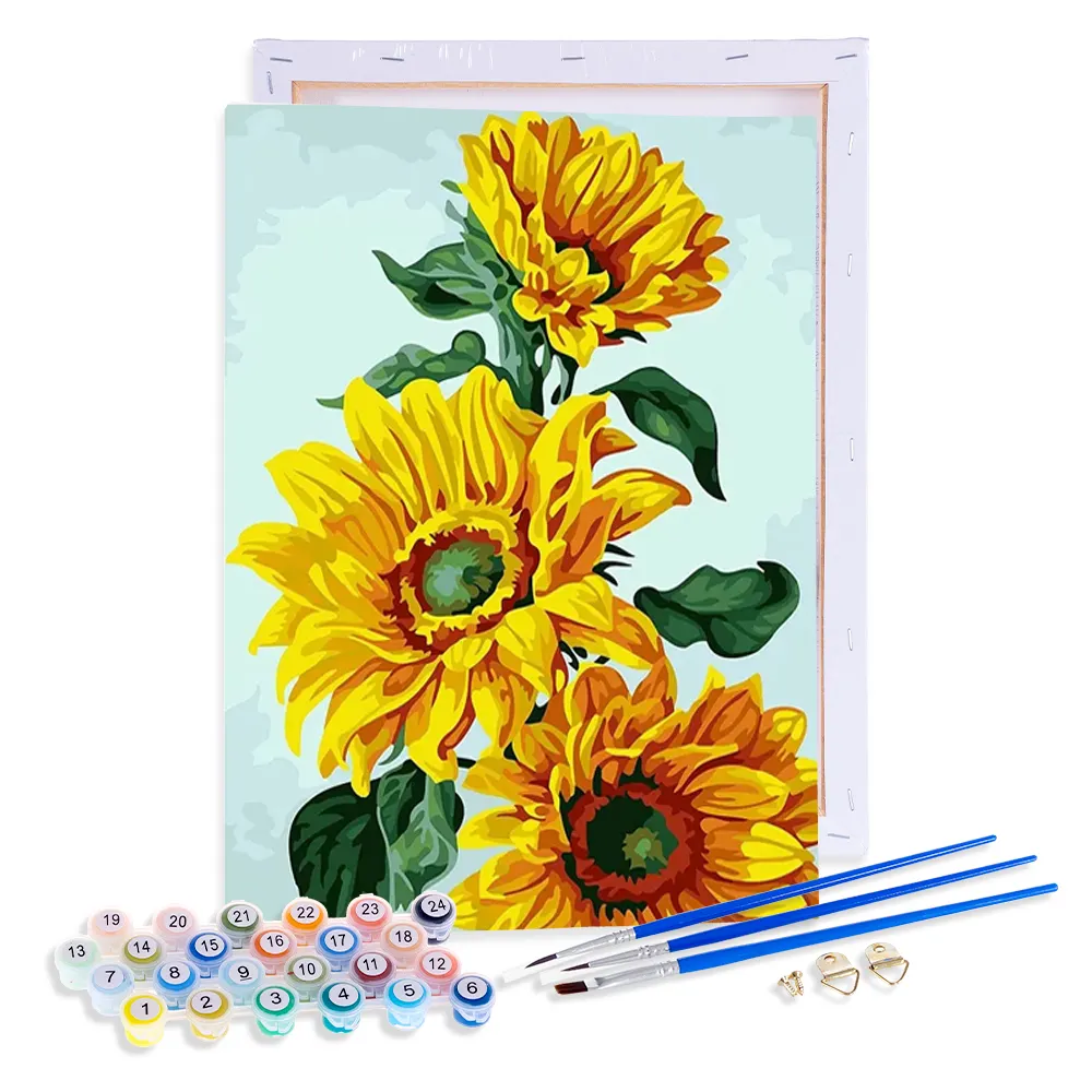 Wholesale Flowers Decor Wall Art DIY Painting By Numbers For Kids And Adult