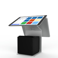 Support magnétique à double écran POS Support en métal pour tablette PC pour restaurant Comptoir de caisse