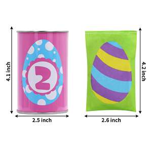 Enfants adultes vacances en plein air cour <span class=keywords><strong>chasse</strong></span> <span class=keywords><strong>aux</strong></span> <span class=keywords><strong>oeufs</strong></span> de Pâques jeux de fête d'anniversaire carnaval de Pâques sac de fèves lancer Knockdown Can <span class=keywords><strong>jeu</strong></span> ensemble - Product Image 4