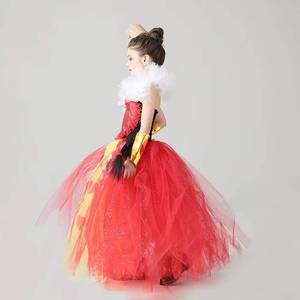 Robe Tutu de princesse Halloween pour filles MS, jupe rouge et noire, costumes de cosplay - Product Image 3
