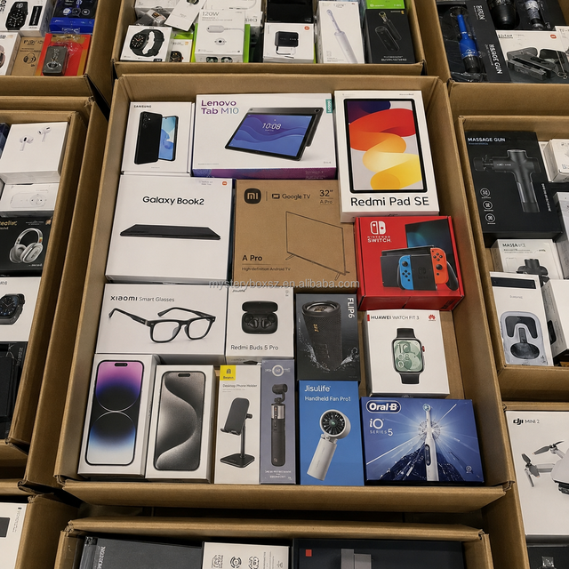 Returned Goods Electronic Mystery Box Mobile Phone Gaming Mouse Wireless Earbuds Smart Glasses for Export Buyers Bulk Supply