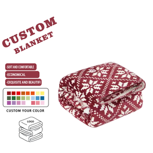 Christmas <strong>Throw</strong> Blanket | <strong>Red</strong> Snowflake Christmas Fleece Blanket | Soft, Plush, Warm Winter Cabin <strong>Throw</strong>, (<strong>Red</strong>/White Snowflake) - Product Image 1