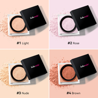 Poudre Libre Correctrice Naturelle Lakerain en Boîte Carrée, Longue Tenue, Anti-Bavures, Maquillage Nude – Approvisionnement Transfrontalier