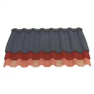 Tuiles de toit en métal de bardeaux d'acier enduits de pierre de gaufrage anti-contrefaçon de CE/SONCAP d'usine de Chine pour l'appartement à vendre