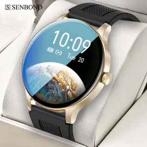 SENBONO NY20 스마트 시계 남성 360*360 HD 라운드 스크린 피트니스 트래커 IP68 방수 팔찌 심박수 여성 Smartwatch