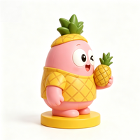 Figurine d'art de collection personnalisable en plastique écologique, motif ananas et œuf, 8,5 cm, pour cadeaux et promotions