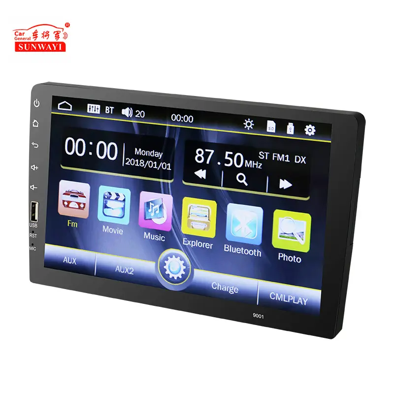 SUNWAYI 1Din 9 zoll Touch Screen Android Car Dvd <span class=keywords><strong>Mp5</strong></span> Play Optional kamera