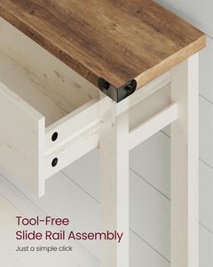 Table de canapé en bois <span class=keywords><strong>VASAGLE</strong></span> LIRY Collection avec 3 tiroirs, étagère de rangement ouverte, style farmhouse, table <span class=keywords><strong>console</strong></span> étroite pour entrée - Product Image 5