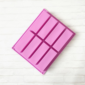 Molde rectangular de silicona de 8 cavidades para hacer jabón, pastel, dulces, brownie, manualidades DIY - Product Image 2