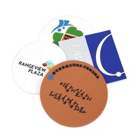 Sous-verres en silicone et PVC souple, résistants à la chaleur, avec motif de dessin animé écologique, personnalisables, en caoutchouc, pour tasses et mugs
