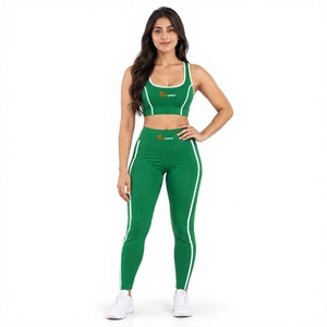 Conjunto de Yoga Premium para Mujer, Sujetador Deportivo, Leggings de Cintura Alta, Ropa Deportiva para Gimnasio, Conjunto de Dos Piezas, Personalizado OEM, Marca Privada - Product Image 1