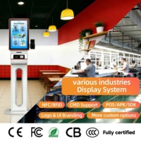 Kiosco de Autoservicio LCD con Pantalla Táctil y Lector de Códigos de Barras para Restaurantes, Uso Comercial, Construcción de Acero, Habilitado para SDK