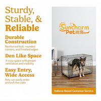 Cage pliable pour chien Homes Pets ICrate de 36 pouces pour races moyennes-grandes (41-70 lb) avec double porte et panneau de séparation écologique thermolaqué