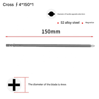 Embout de tournevis électrique à tête cruciforme Phillips PH1 PH2, tige de 4 mm, longueur de 150 mm, en acier S2, magnétique, personnalisable OEM