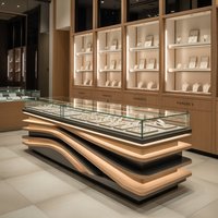 Présentoirs de comptoir personnalisés, kiosque de luxe pour bijoux, vitrine de magasin de détail, armoire de centre commercial, présentoir en verre