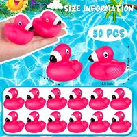 Canard en caoutchouc personnalisé, flamant rose en PVC, jouets de bain avec logo, en caoutchouc imprimé en gros pour la décoration de gâteaux de baby shower et la décoration de salle de classe