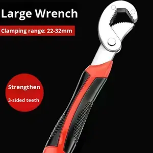 Nouvelle <span class=keywords><strong>clé</strong></span> à fleur de prunier <span class=keywords><strong>auto</strong></span>-serrante à Double tête outil de réparation de tuyau vivant universel industriel os de chien rapide en acier chromé - Product Image 4