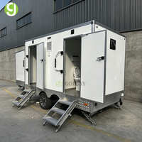 Remorque de toilettes mobiles de luxe Goeasy Outdoor, 2 cabines, pour extérieur