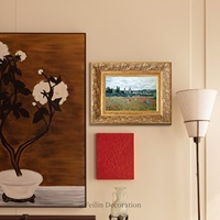 Tableaux imprimés de paysages européens et de fleurs, art mural vintage, cadre en bois, toile de luxe à suspendre, décoration de mariage et de maison, style shabby chic