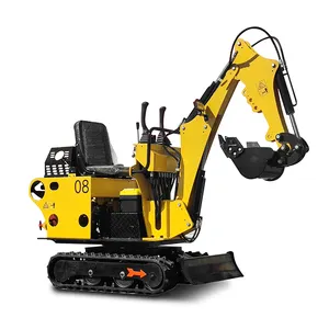 free shipping 0.8 ton mini excavator mini digger ce/epa mini tractor with front loading and backhoe digger