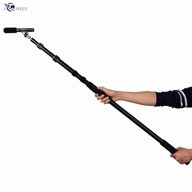 Shotgun Microphone Extension Rod Shrink Crew 3m Pick Bar Kit Carbon Boom Pole Holder for Interviews Film Video Recording