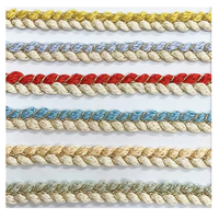 Vente flash : Ruban de dentelle doré de 1 cm de large, accessoires de couture DIY, garniture pour vêtements féminins