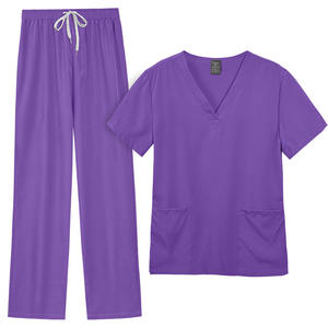 महिला पुरुष फैशन स्क्रब के लिए नर्सिंग वर्दी सेट नर्स की वर्दी अस्पताल डॉक्टर मल्टी पॉकेट के साथ त्वरित सुखाने वाली शीर्ष पैंट - Product Image 1