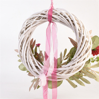 Couronne de fleurs décorative en rotin de haute qualité GY BSCI pour la saison printemps-été, pour la porte d'entrée