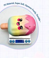 Jouets Squishies Kawaii à Remontée Lente en PU, en Forme de Gâteau, de Crème Glacée et de Pain, Jouets Anti-Stress à Presser pour Enfants et Adultes