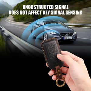 Nueva Funda para Llaves de Coche Estilo Vintage, Apta para Modelos Antiguos de Volvo, Hecha de Cuero Genuino y Hecha a Mano, Funda para Llaves con Porta Llaves - Product Image 4