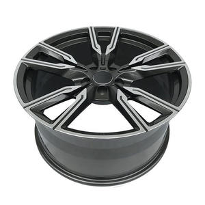 Rines de Aleación de 18 y 20 Pulgadas <span class=keywords><strong>para</strong></span> Auto, Negros con Acabado Mecanizado, 5 Radios, 5x120, 5 Birlos, <span class=keywords><strong>para</strong></span> BMW X3 X4 X5 X6 X7 M5 M Sport SUV - Product Image 3