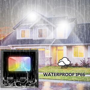 Reflector LED Inteligente con WIFI y Bluetooth, RGB, Control Remoto por Aplicación, Resistente al Agua, Temporizador, Iluminación LED para Jardín, Paredes, Árboles y Paisajes - Product Image 6