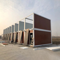 Maison préfabriquée en conteneur, mobile, pliable, en panneaux sandwich en acier, maison préfabriquée moderne à une pièce, mini-maisons