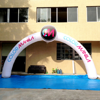 Arche gonflable à éclairage LED personnalisée de haute qualité pour les événements en plein air Impression de logo Arc de ligne d'arrivée pour une publicité efficace