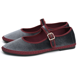 Zapatos planos de terciopelo de lujo para mujer, con suela cosida, colores personalizables, ideales para el día a día, ¡<span class=keywords><strong>en</strong></span> oferta! - Product Image 3