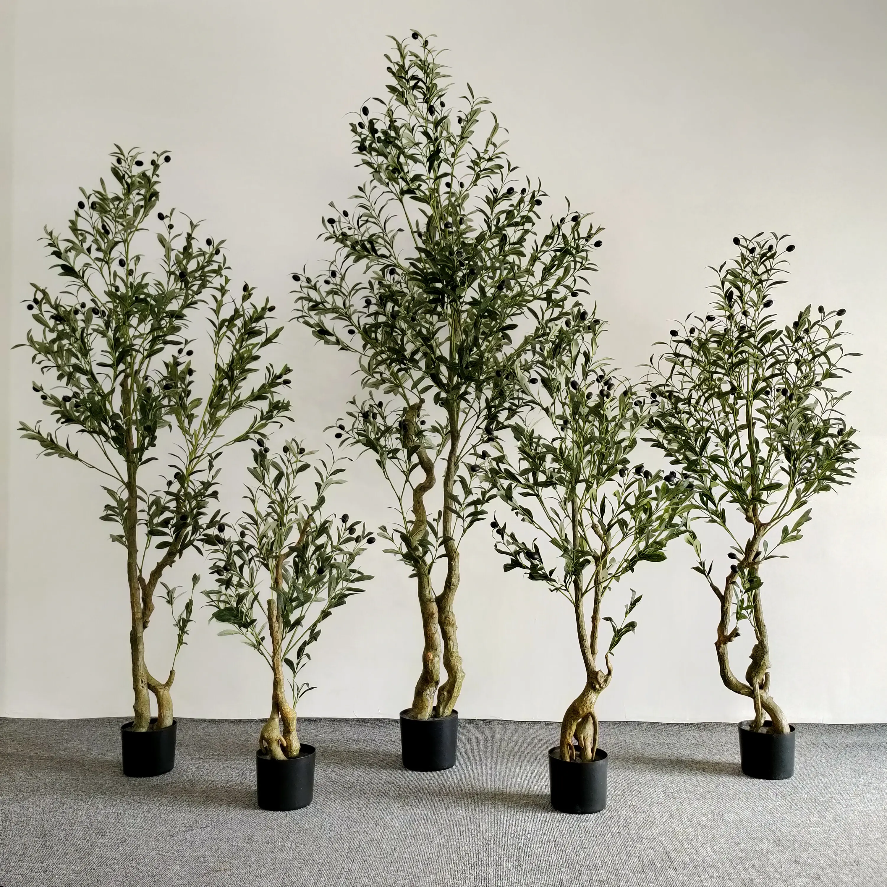 New Style 90/120/150/180/210cm Árvore Bonsai Artificial de Plástico Plantas de Oliveira para decoração interior