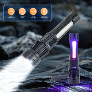 Ad alta potenza XHP50 <span class=keywords><strong>LED</strong></span> <span class=keywords><strong>Multi</strong></span>-funzionale tattica torcia USB ricaricabile a lungo raggio caccia a Zoom torcia per emergenza all'aperto - Product Image 2