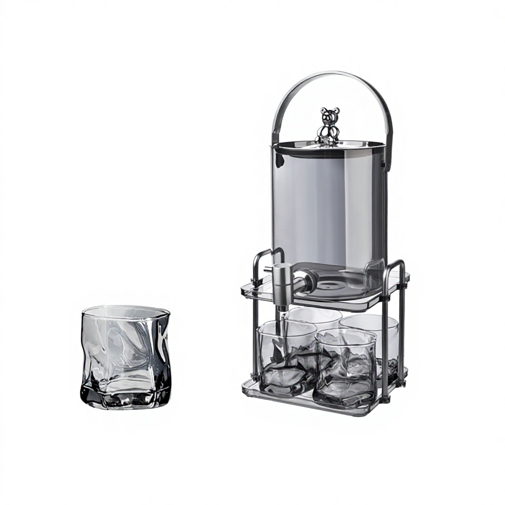 gray pitcher+cups*4