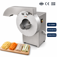 Máquina Cortadora de Patatas Automática, Cortadora de Patatas Fritas Comercial, Máquina Cortadora de Verduras en Tiras, Rebanadora de Acero Inoxidable 304